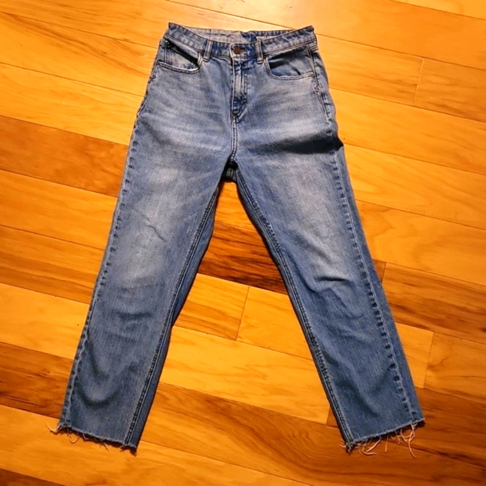 Volcom Stoned Strait.  Light blue wash size  28 raw hem